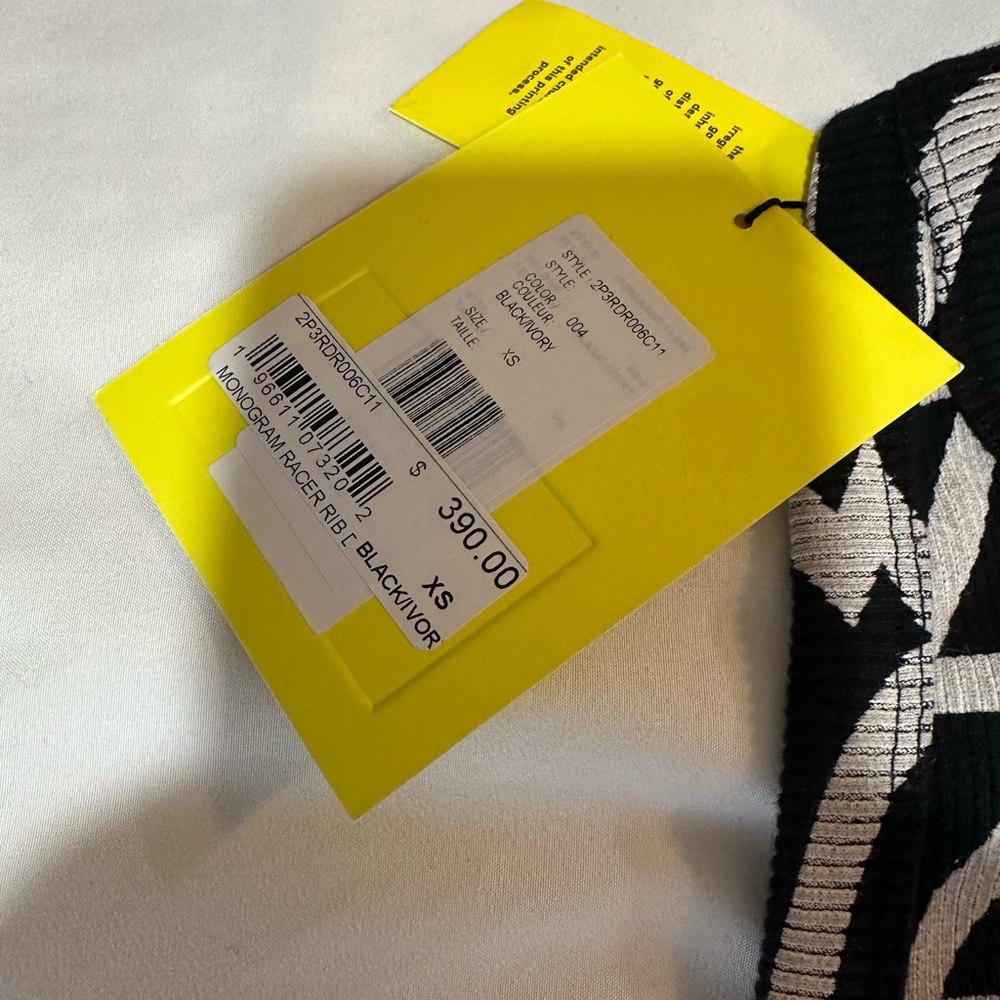 Marc Jacobs Black and White Monogram Racer Rib Dress